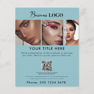 Werbeaktion Schönheitssalon Aquamarin Flyer
