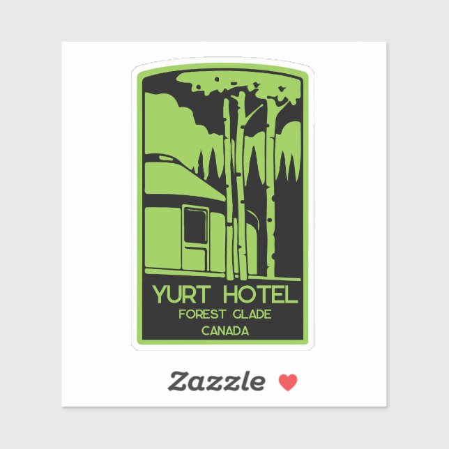 Werbeaktion von Jurten Aufkleber (Blatt)