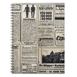 Werbeanzeigen für antike deutsche Zeitungen 1917 Notizblock