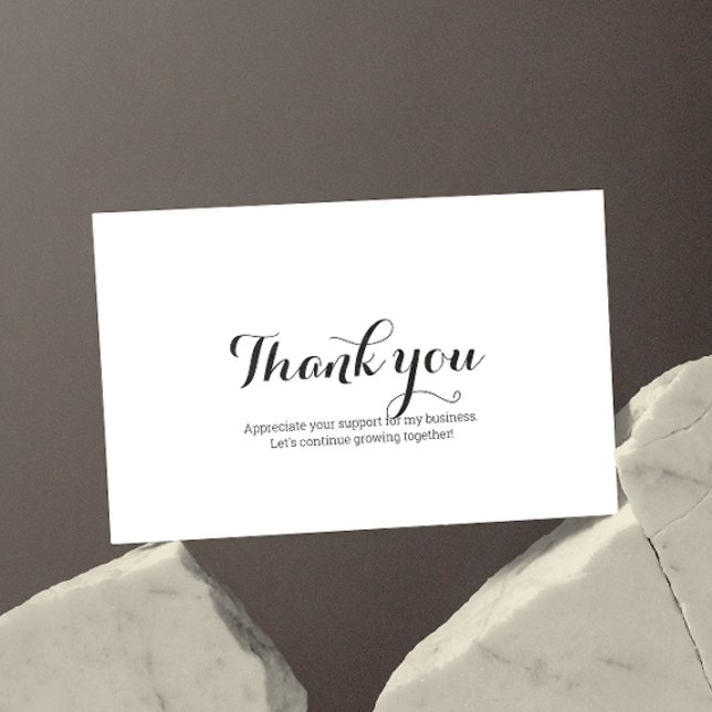 Werbeartikel danken Ihnen Schwarz und Weiß Visitenkarte (Promotional Supplies Thank You Black And White Business Card)