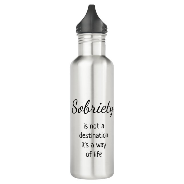 Werbeartikel zur Erholung von Logos Edelstahlflasche (Links)