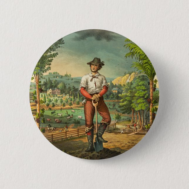 Werbeausdruck für Grange-Mitglieder Button (Vorderseite)