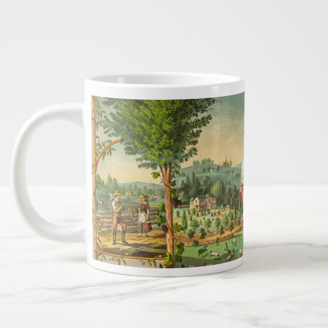 Werbeausdruck für Grange-Mitglieder Jumbo-Tasse (Links)