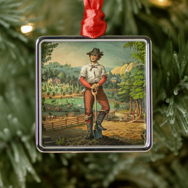 Werbeausdruck für Grange-Mitglieder Ornament Aus Metall (Baum)