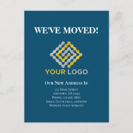 Werbeaussage Blue-Business-Logo-Postkarte Postkarte