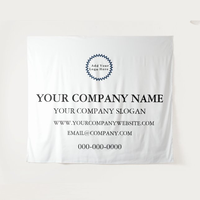 Werbebänder für kundenspezifische Firmenlogos Wandteppich (Vorderseite (Horizontal))