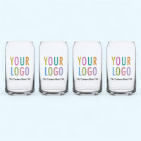 Werbebierglas mit Logo-Set von 4