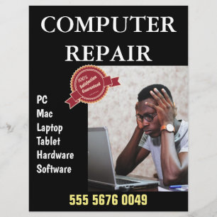 Werbeblatt für Computerreparaturunternehmen Flyer