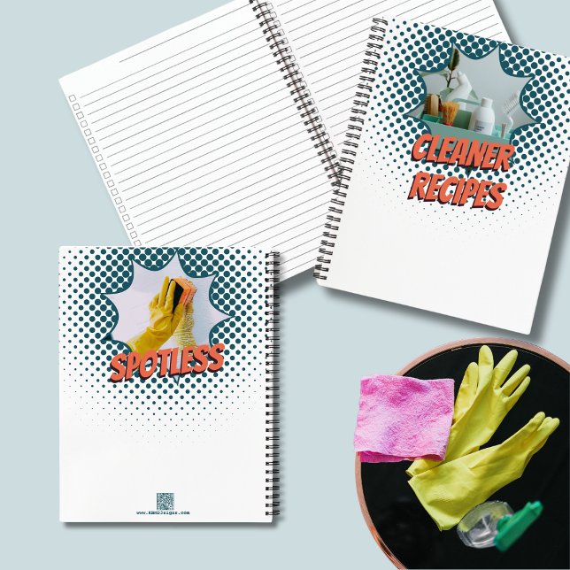 Werbebotschaften Blase Design Cleaner Rezept Notizbuch (Promotional Speech Bubble Design Cleaner Recipe Notebook)