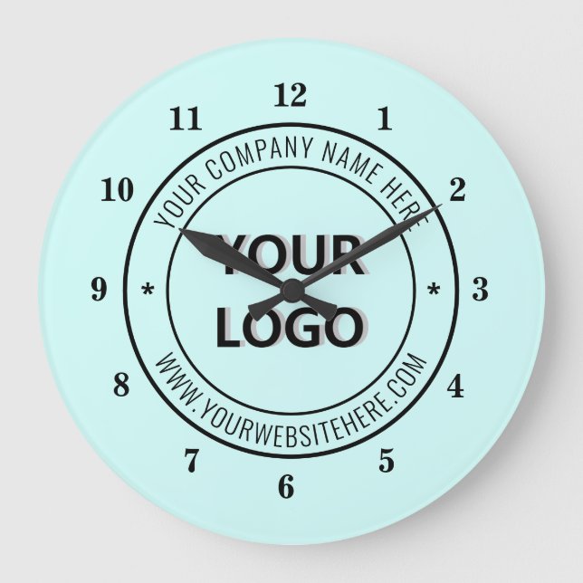 Werbebüro für kundenspezifische Logos Große Wanduhr (Vorderseite)