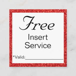 Werbedienst oder Diskontkarte Quadratische Visitenkarte