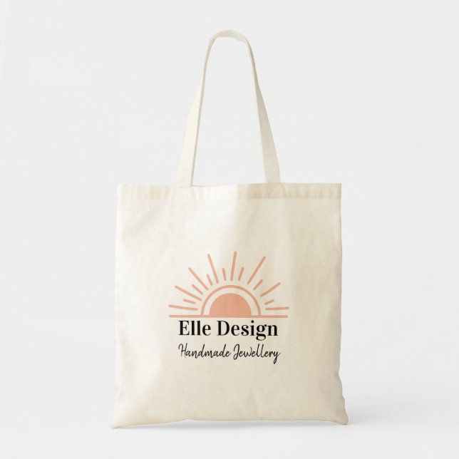Werbefirma Feminine Boho Sun Logo für die Eigenwer Tragetasche (Vorne)