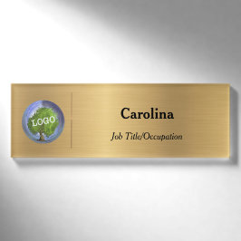 Werbefirma für Firmenlogo Magnetic Gold Namenschild