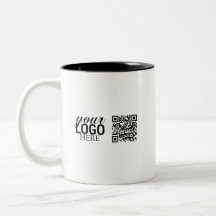 Werbefirmenlogo und QR-Code