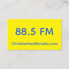 Werbeflyer für Christian Health Radio Visitenkarte