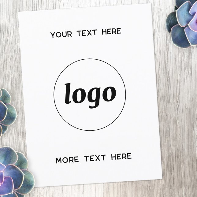 Werbegeschäft für Logos Postkarte (Logo with custom text business promotional postcard)