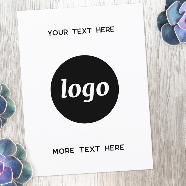 Werbegeschäft für Logos Postkarte (Logo with custom text business promotional postcard)