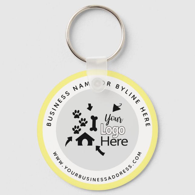 Werbegeschenke für Haustiere - Firmenlogo Schlüsselanhänger (Vorderseite)