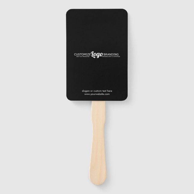 Werbehandschuh mit Logo | Benutzerschwarz Fächer (Vorderseite)