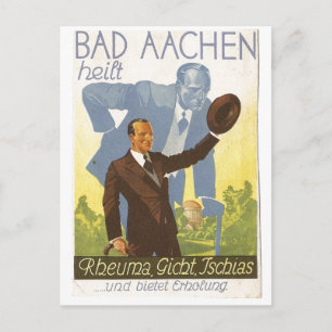 Werbekarte Aachen 1931 Stop Rückenschmerzen - Deut Postkarte