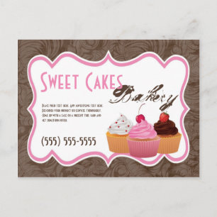 Werbekarten-Cup Kuchen Bäckerei Süße Leckereien Postkarte