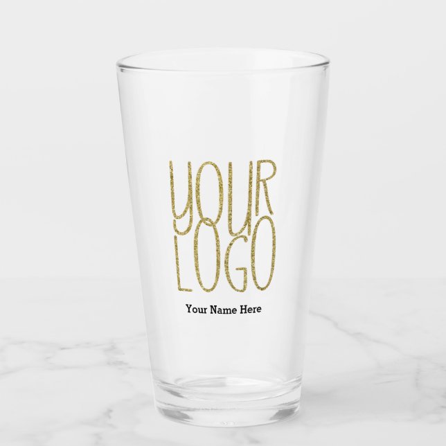 Werbelogo für individuelle Name-Geschäftsvorlagen Glas (Vorderseite)