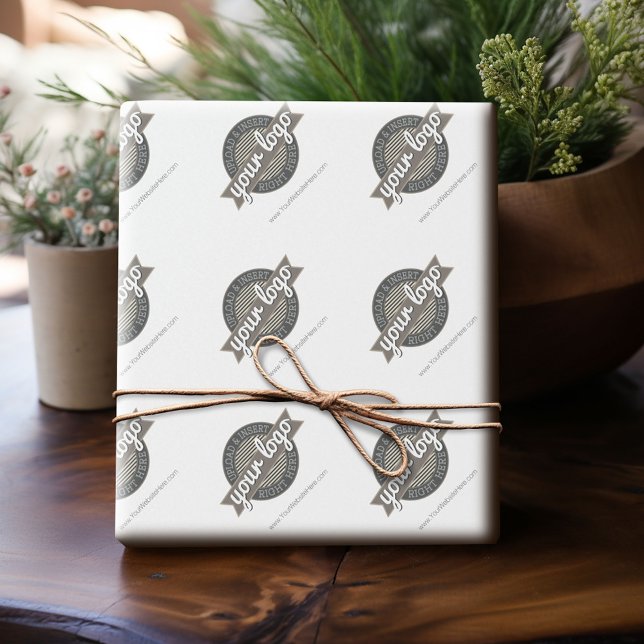 Werbematerial für Unternehmen mit Logo Geschenkpapier (Custom Wrapping Paper with Your Logo - Add Your Logo for a fun personalized gift paper!)