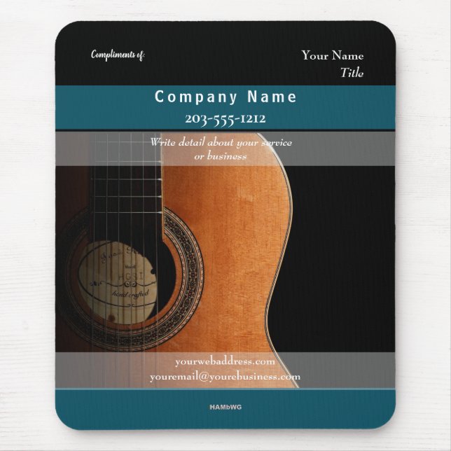 Werbemousepad Half Guitar - HAMbyWG Mousepad (Vorne)