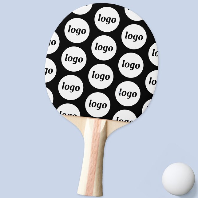 Werbemuster für Logos Tischtennis Schläger (Simple logo pattern business branding promotional ping pong paddle)