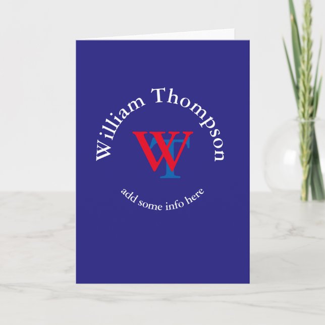 Werben Sie selbst | Logo | rot/blau/monogramm (Vorderseite)