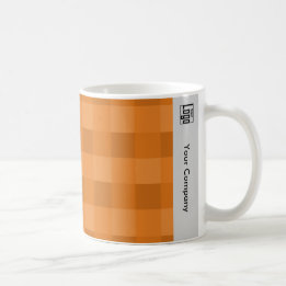 Werbepixel Muster Grau schwarz Orange Kaffeetasse