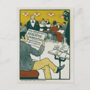 Werbeplakat 1895 postkarte