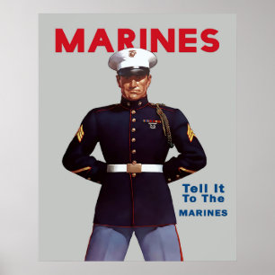 Werbeplakat der Marines aus dem Zweiten Weltkrieg Poster