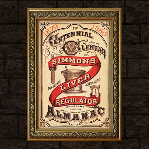 Werbeplakat für alten Leberregulator Poster