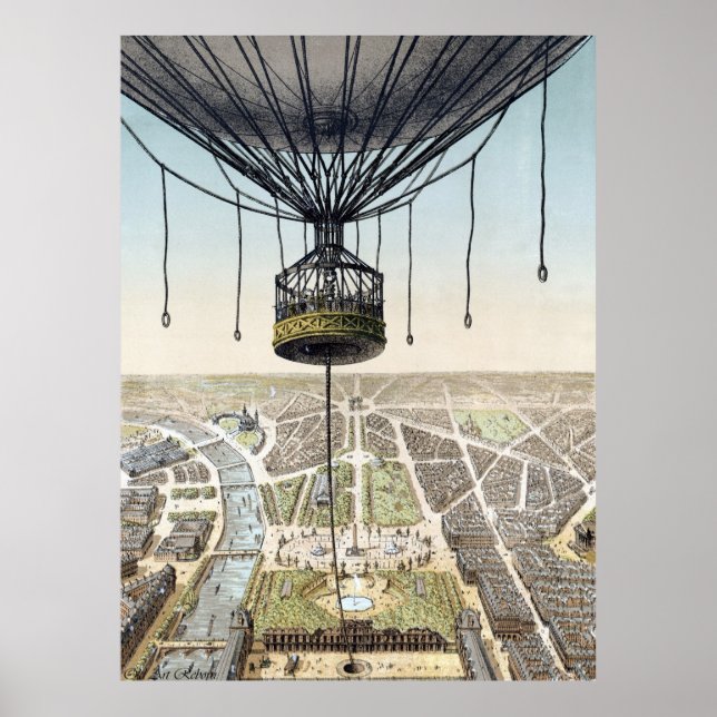 Werbeplakat für Heißluftballon Poster (Vorne)