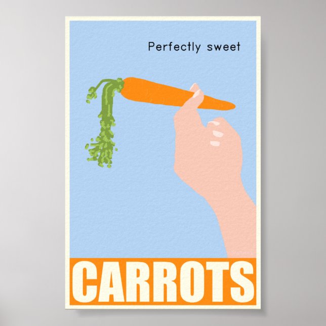 Werbeplakat für Karotten - 4x6 Poster (Vorne)