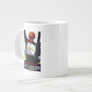 Werbeplakat für Olympische Winterspiele 1936 Jumbo-Tasse