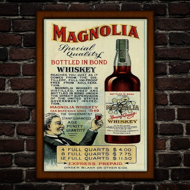 Werbeplakat für Vintage-Whiskey Poster (Von Creator hochgeladen)