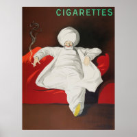 Werbeplakat für Vintage Zigaretten