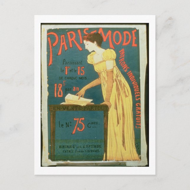 Werbeplakate für "Paris Mode" M Postkarte (Vorderseite)