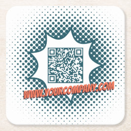 Werbereinigungsservice Custom WWW Rechteckiger Pappuntersetzer