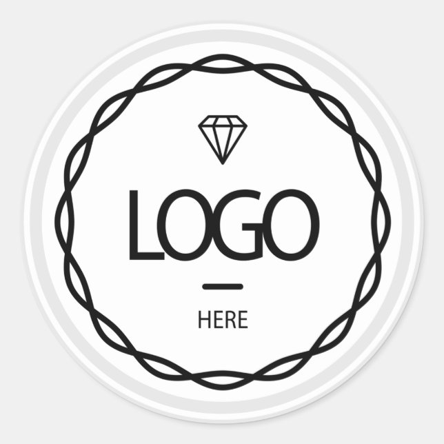 Werbespezifische Logo-Grau-Rahmen-Schönheit Kosmet Runder Aufkleber (Vorderseite)