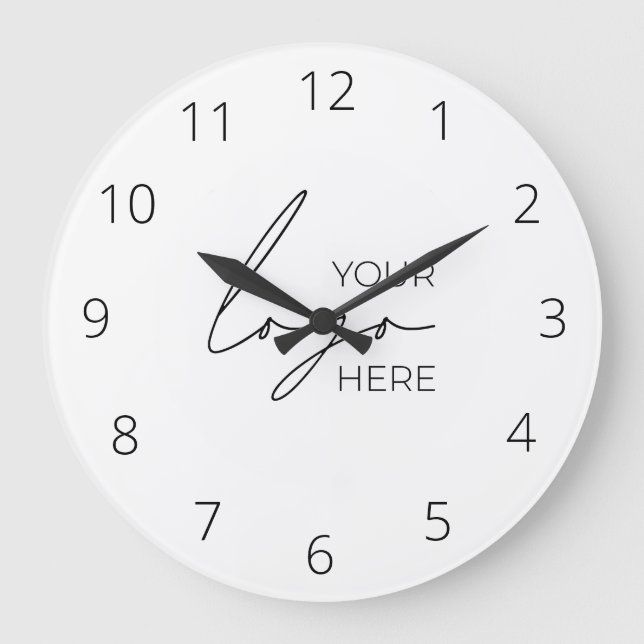 Werbeunternehmen für Ihr Firmenlogo Große Wanduhr (Vorderseite)