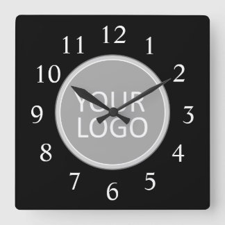 Werbeunternehmen für Ihr Firmenlogo Quadratische Wanduhr