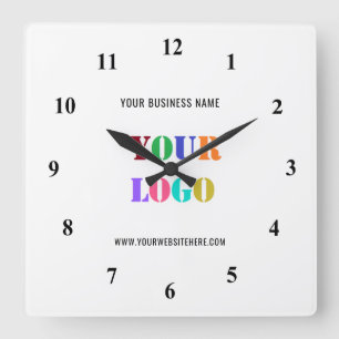 Werbeunternehmen für kundenspezifische Logos Pers Quadratische Wanduhr