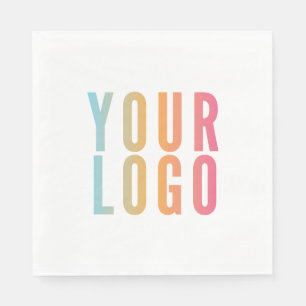 Werbeunternehmen Logo Moderne Firma Weiß Serviette