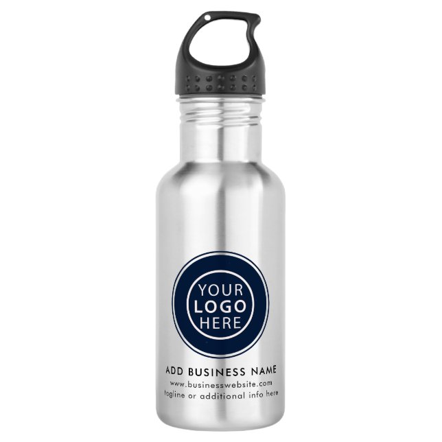 Werbeveranstaltungen für Ihr Business-Logo Edelstahlflasche (Vorderseite)