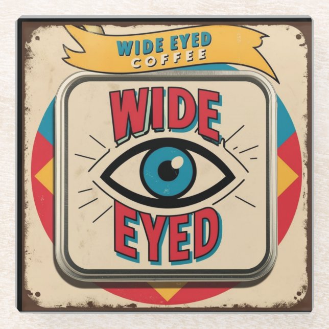 Werbezeichen für Breitband-Coffee-Co Glasuntersetzer (Vorderseite)