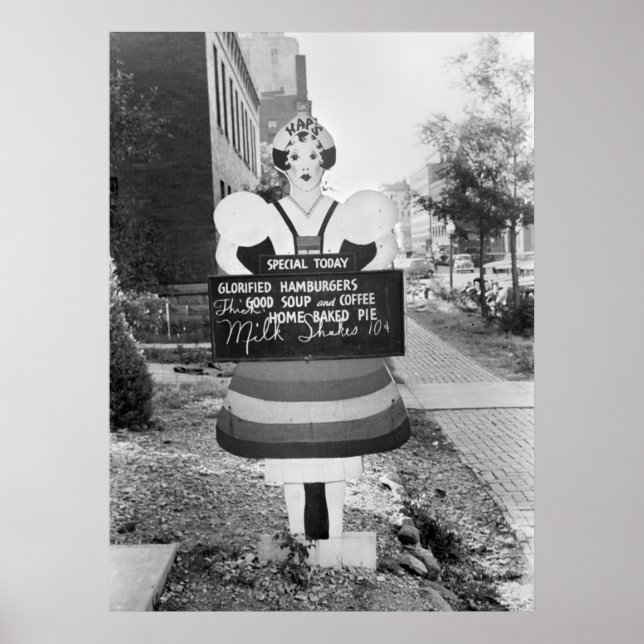 Werbezeichen für Hamburger - 1938 Poster (Vorne)