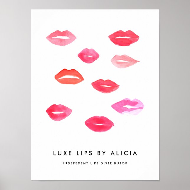 Werbezeichen für kundenspezifische Lip-Produkte Poster (Vorne)